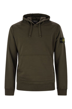 STONE ISLAND Relaxed Fit Men's Hoodie with Iconic Badge