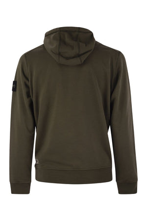 STONE ISLAND Relaxed Fit Men's Hoodie with Iconic Badge