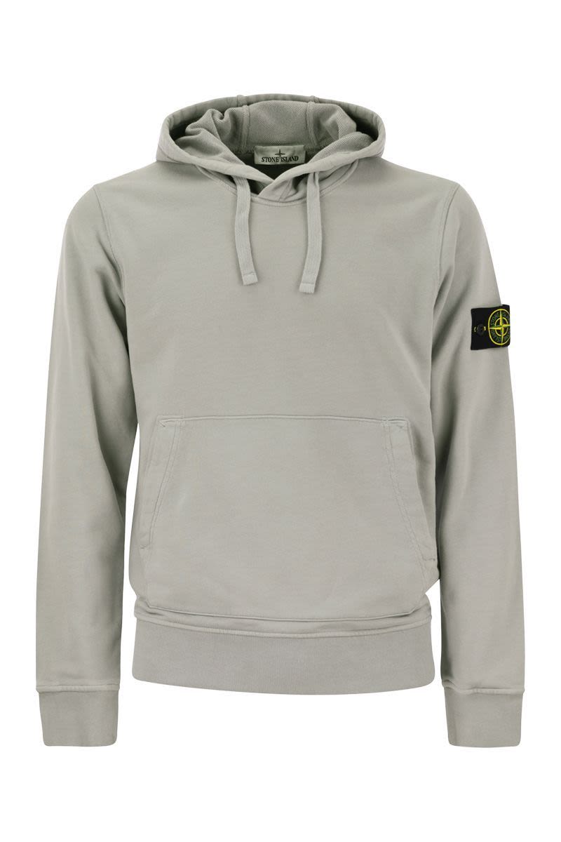 STONE ISLAND Relaxed Fit Men's Hoodie with Iconic Badge