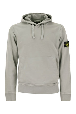 STONE ISLAND Relaxed Fit Men's Hoodie with Iconic Badge