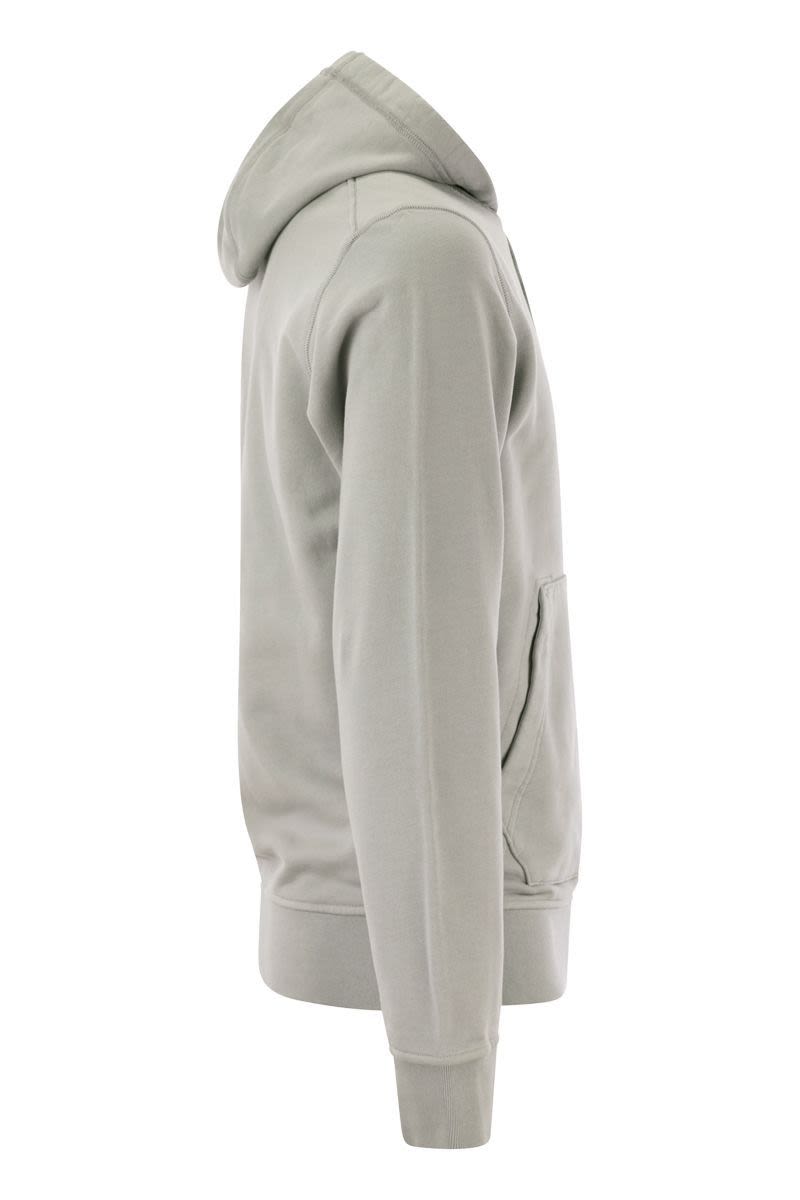 STONE ISLAND Relaxed Fit Men's Hoodie with Iconic Badge