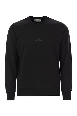 STONE ISLAND Crewneck Sweatshirt with Institutional Five Print - Regular Fit