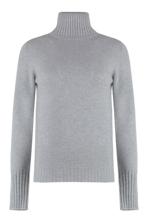 THE (ALPHABET) Ribbed Knit Cashmere Turtleneck Pullover