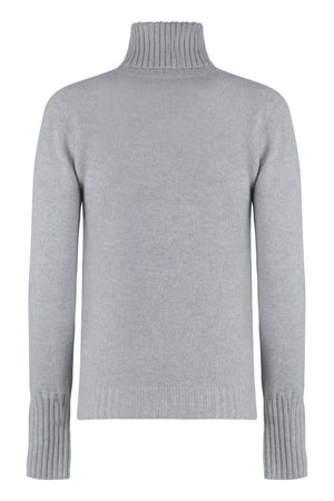 THE (ALPHABET) Ribbed Knit Cashmere Turtleneck Pullover