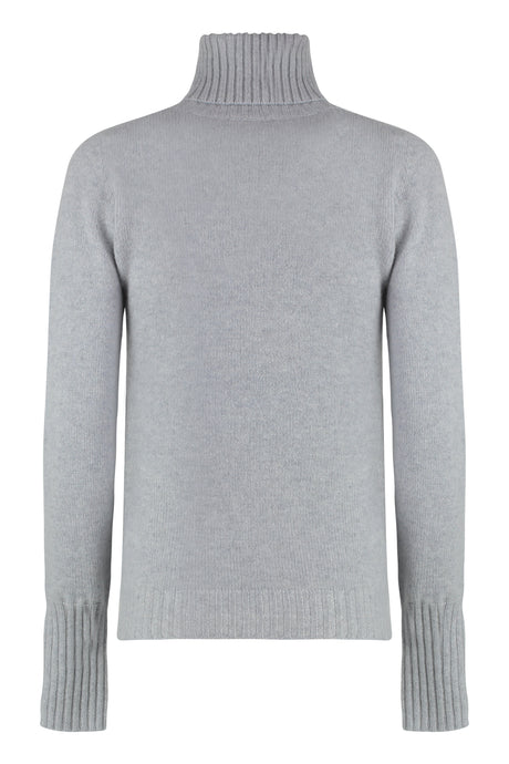 THE (ALPHABET) Ribbed Knit Cashmere Turtleneck Pullover