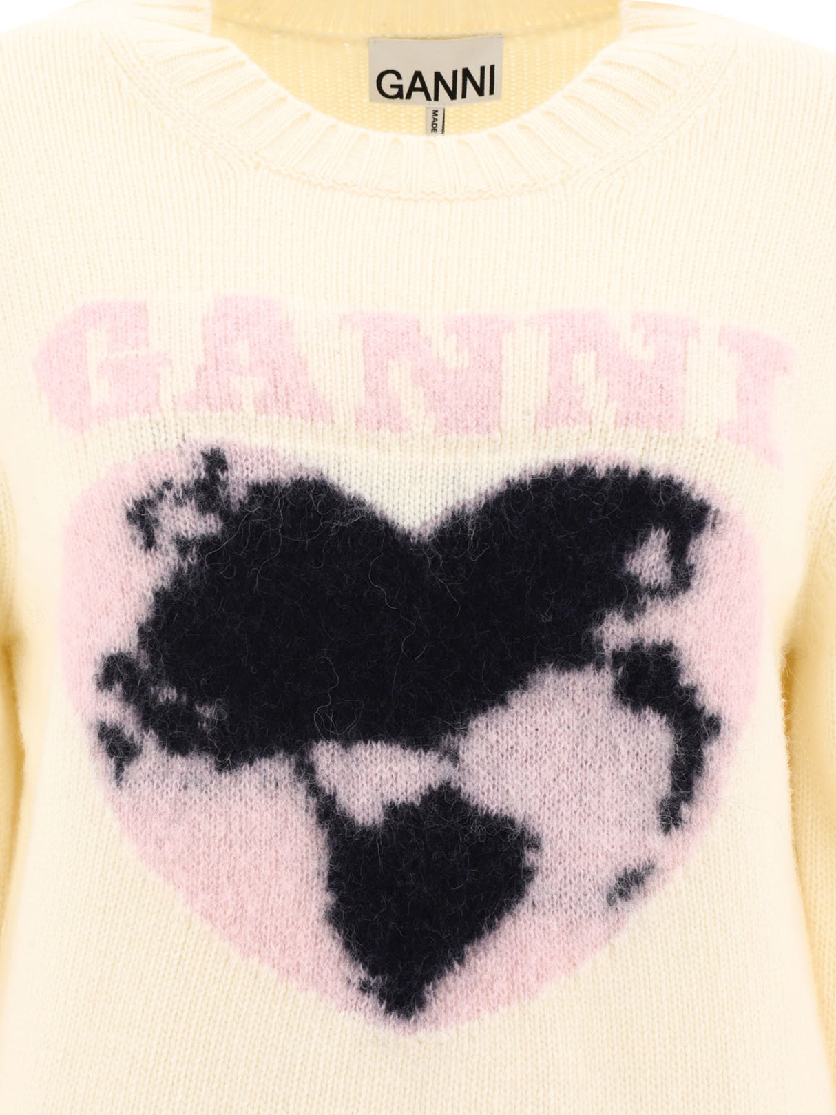 GANNI Graphic Wool Mix O-Neck Sweater