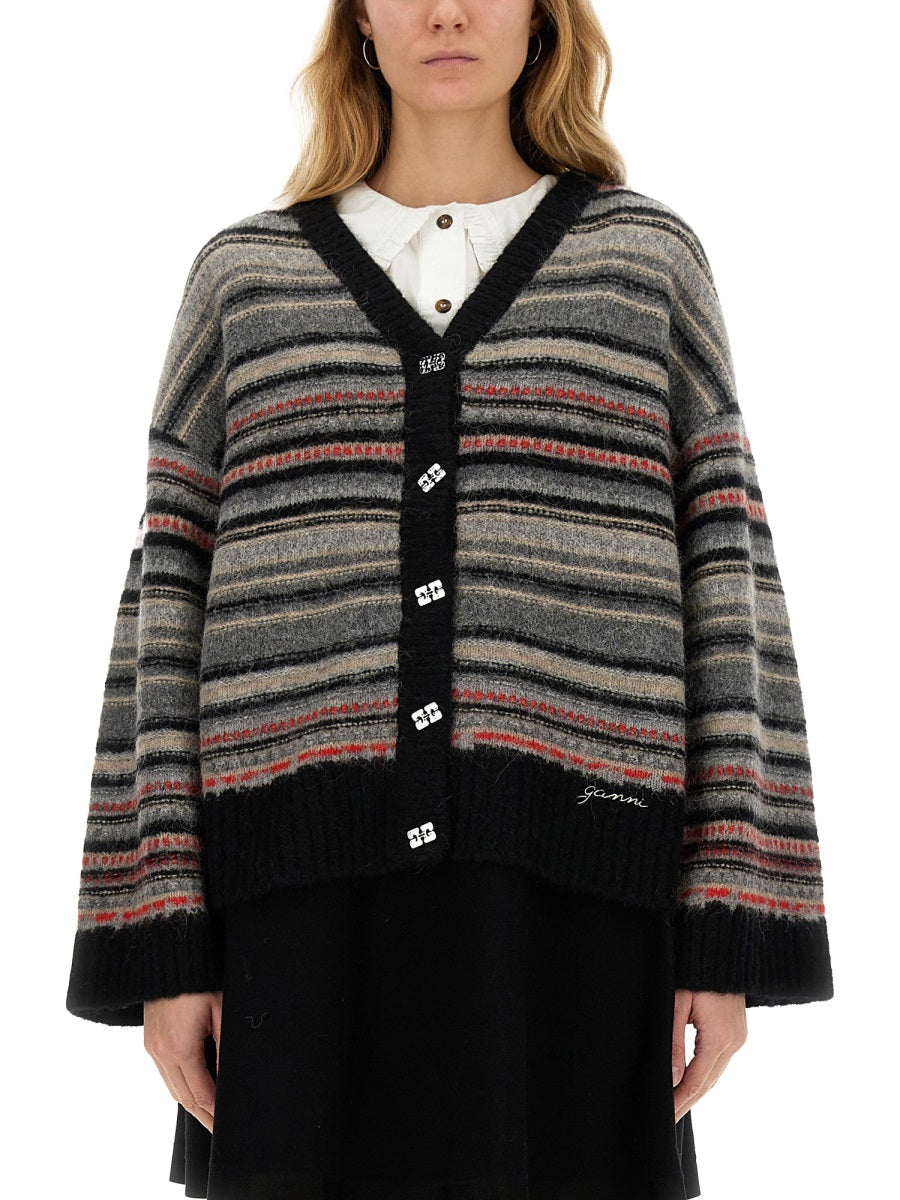 GANNI Boxy Fit Cardigan - Women's S