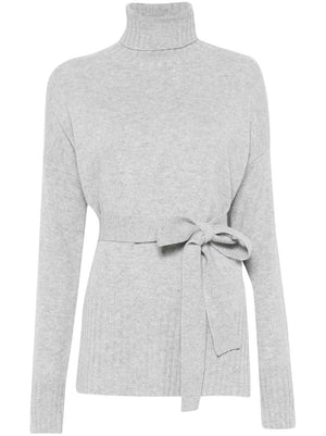 WILD CASHMERE Belted Cashmere Blend Sweater