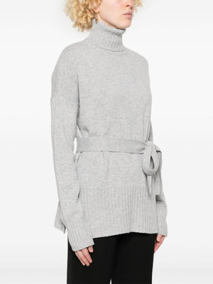 WILD CASHMERE Belted Cashmere Blend Sweater