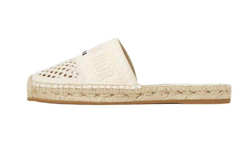 DIOR Cream White Wedge Sandals for Women from the SS21 Collection