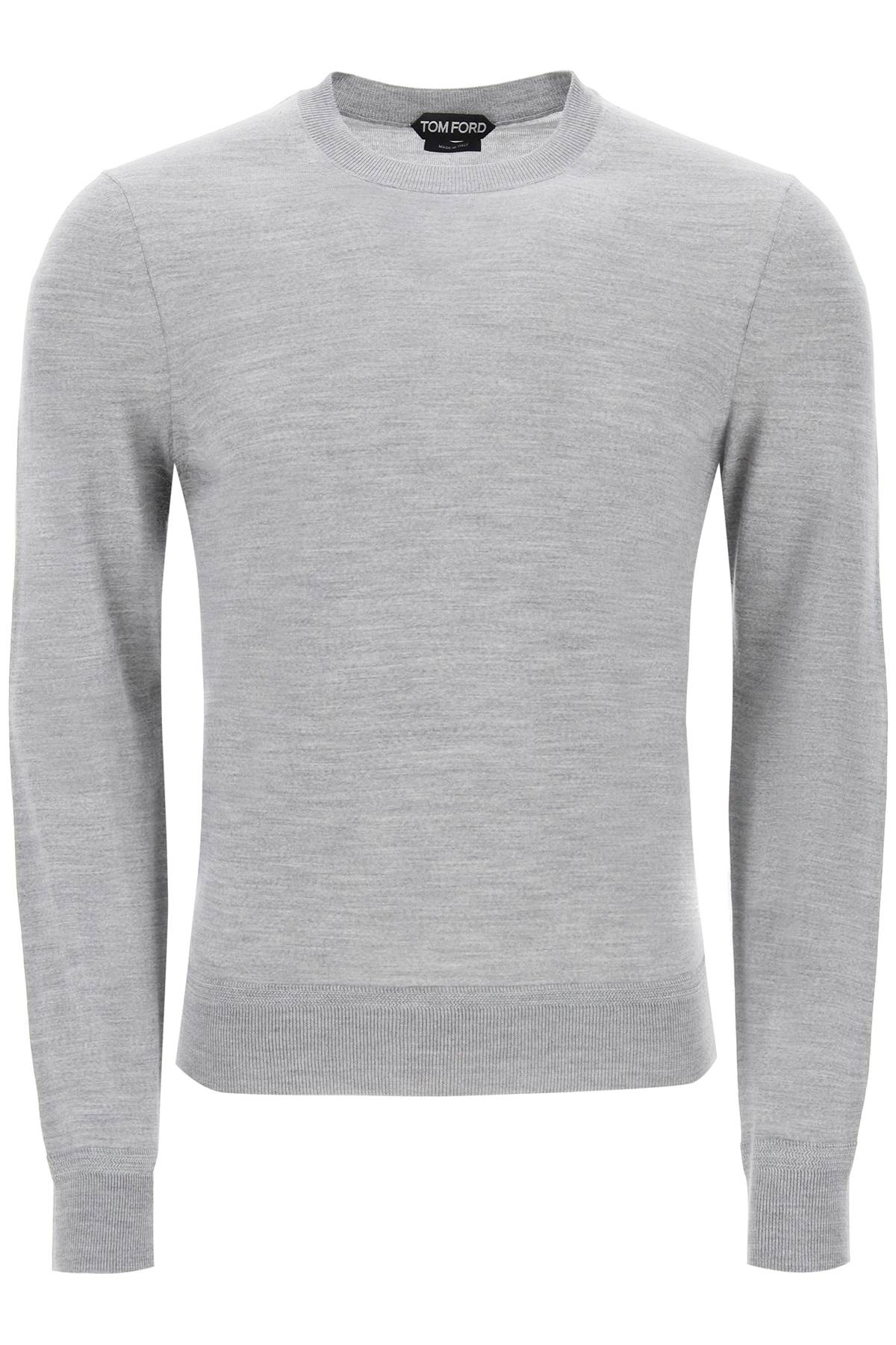 Light Wool Sweater for Men in Grey by TOM FORD | SS24 Collection