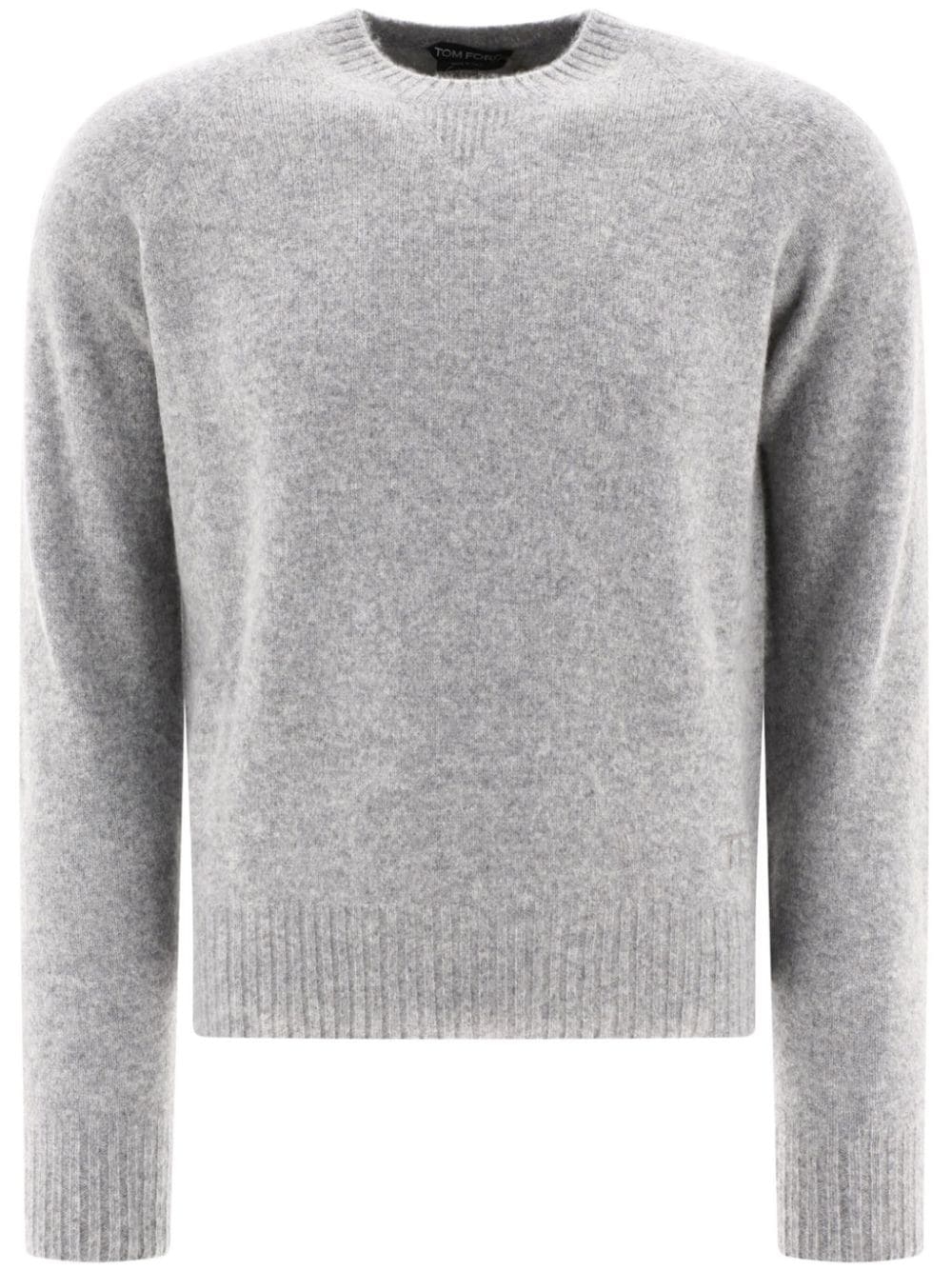 TOM FORD Luxurious Grey Cashmere Crewneck Sweater