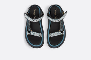 DIOR Blue Leather Butterfly Bandana Sandal for Women