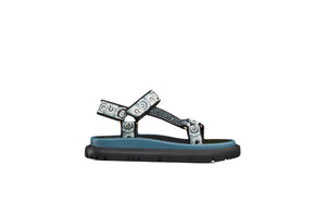 DIOR Blue Leather Butterfly Bandana Sandal for Women