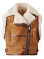 HOGAN Sleeveless Shearling Biker Vest