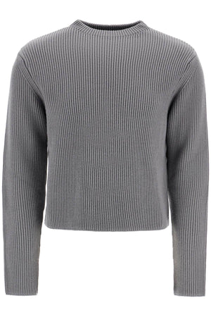 RIER Relaxed Fit Ribbed Wool Pullover Sweater - Size M