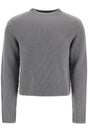 RIER Relaxed Fit Ribbed Wool Pullover Sweater - Size M