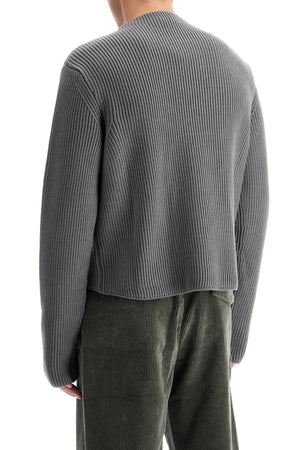 RIER Relaxed Fit Ribbed Wool Pullover Sweater - Size M