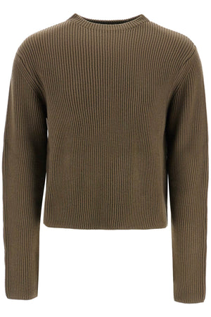 RIER Relaxed Fit Ribbed Wool Pullover Sweater - Size M