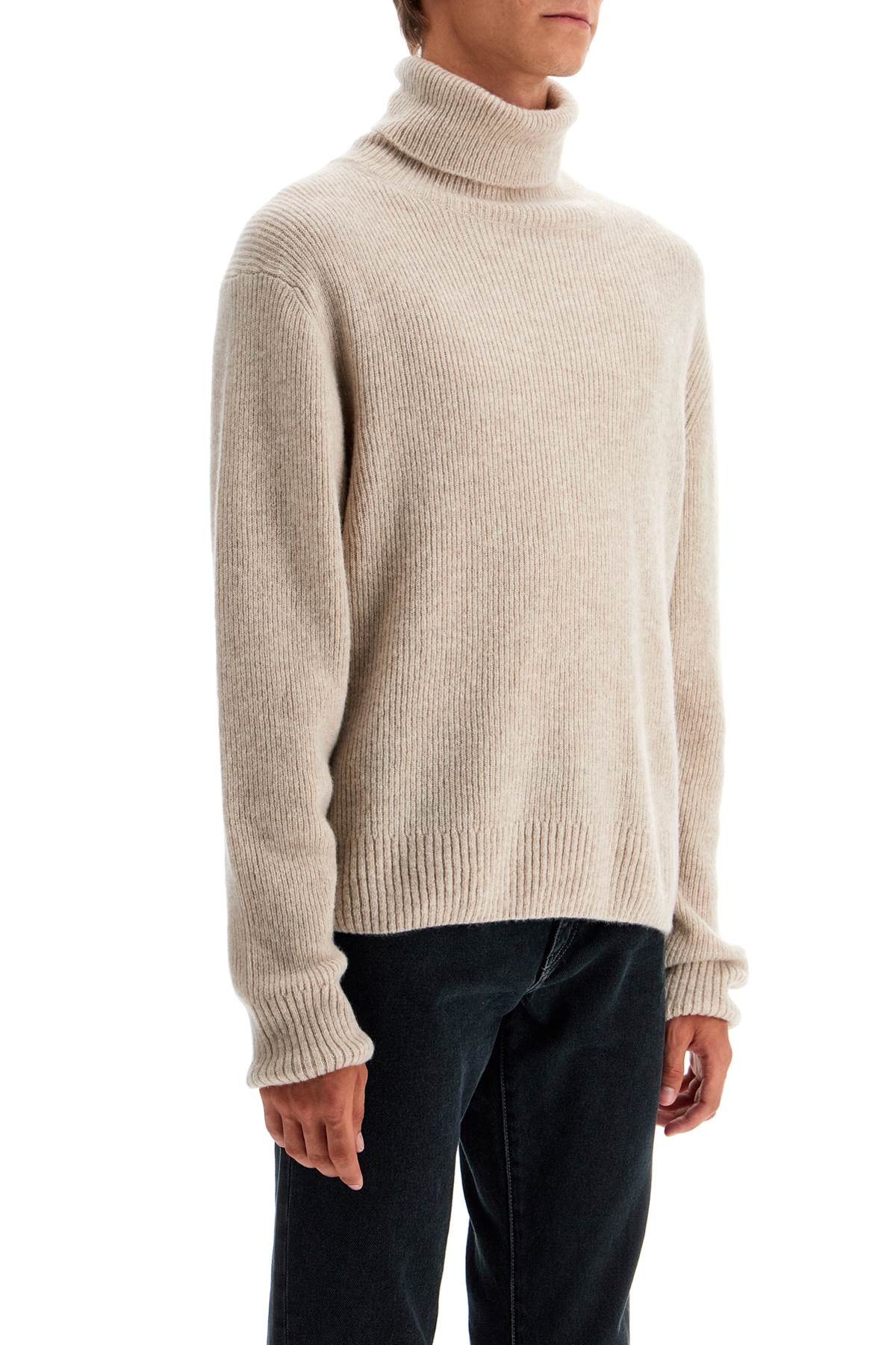 Áo Len Cổ Cao Chất Cashmere và Lụa - Phom Rộng