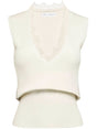 JW ANDERSON Lace Trim V Neck Mini Vest