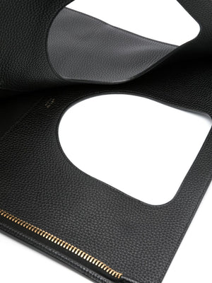 TOM FORD Sleek Black Leather Tote Handbag for Women in FW23 Fashion Season