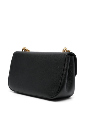 TOM FORD Modern Luxury Leather Shoulder Handbag with Engraved Logo and Gold-Tone Hardware