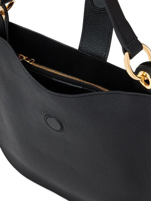 TOM FORD Small Tara Black Leather Tote with Gold-Tone Accents