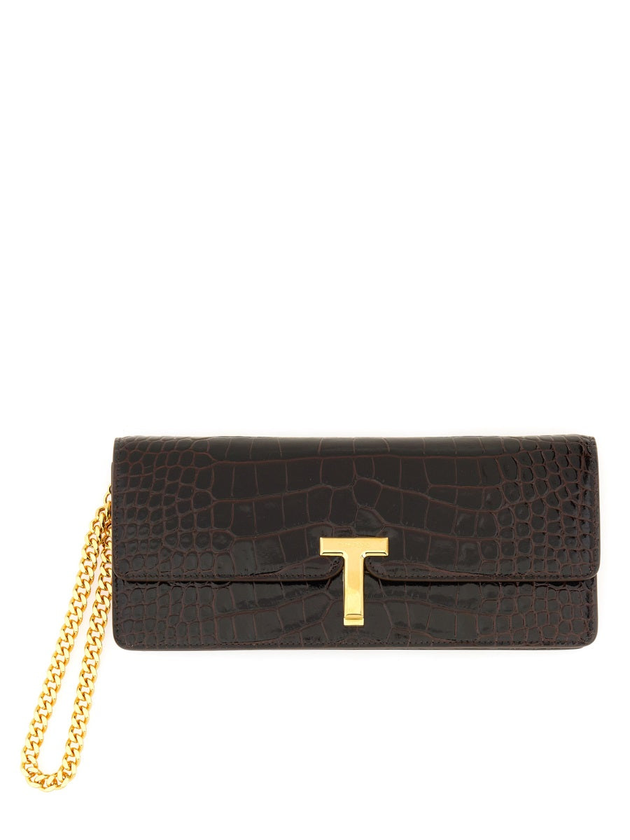 TOM FORD Elegant Leather Clutch Handbag