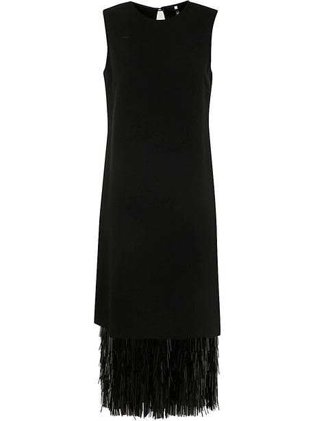 LIVIANA CONTI Elegant Feather-Embellished Dress for Women