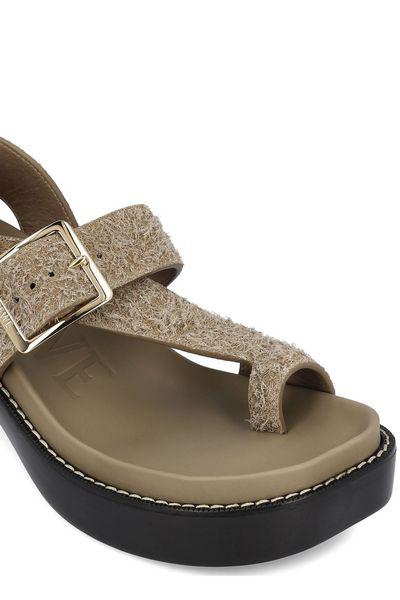 LOEWE Ergonomic Heeled Toe Post Sandals, 9cm Heel