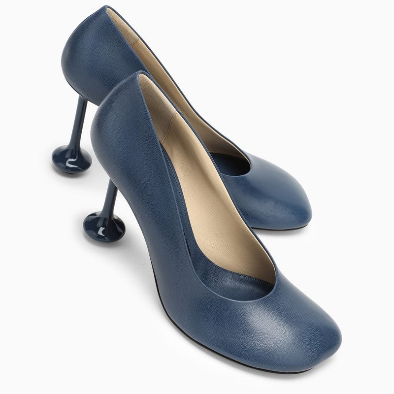 LOEWE Women's Denim Blue Leather Décolleté Pumps