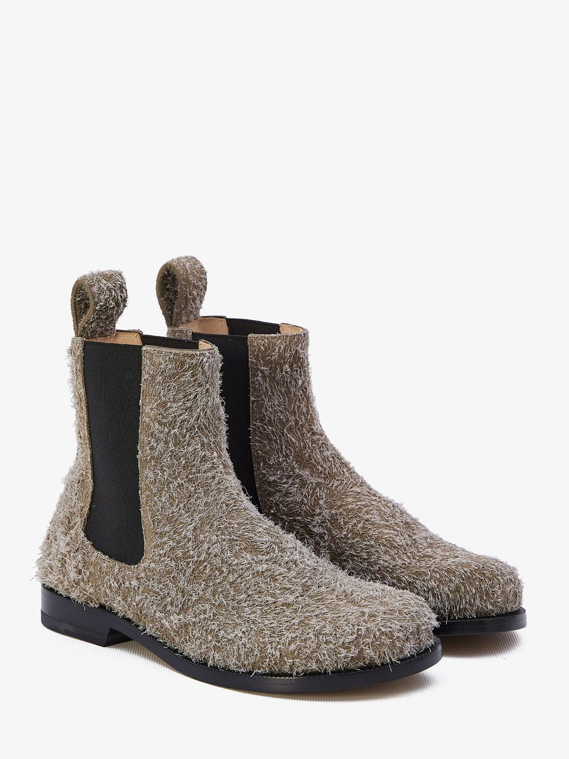 LOEWE Grey Suede Chelsea Boots for Women - FW23