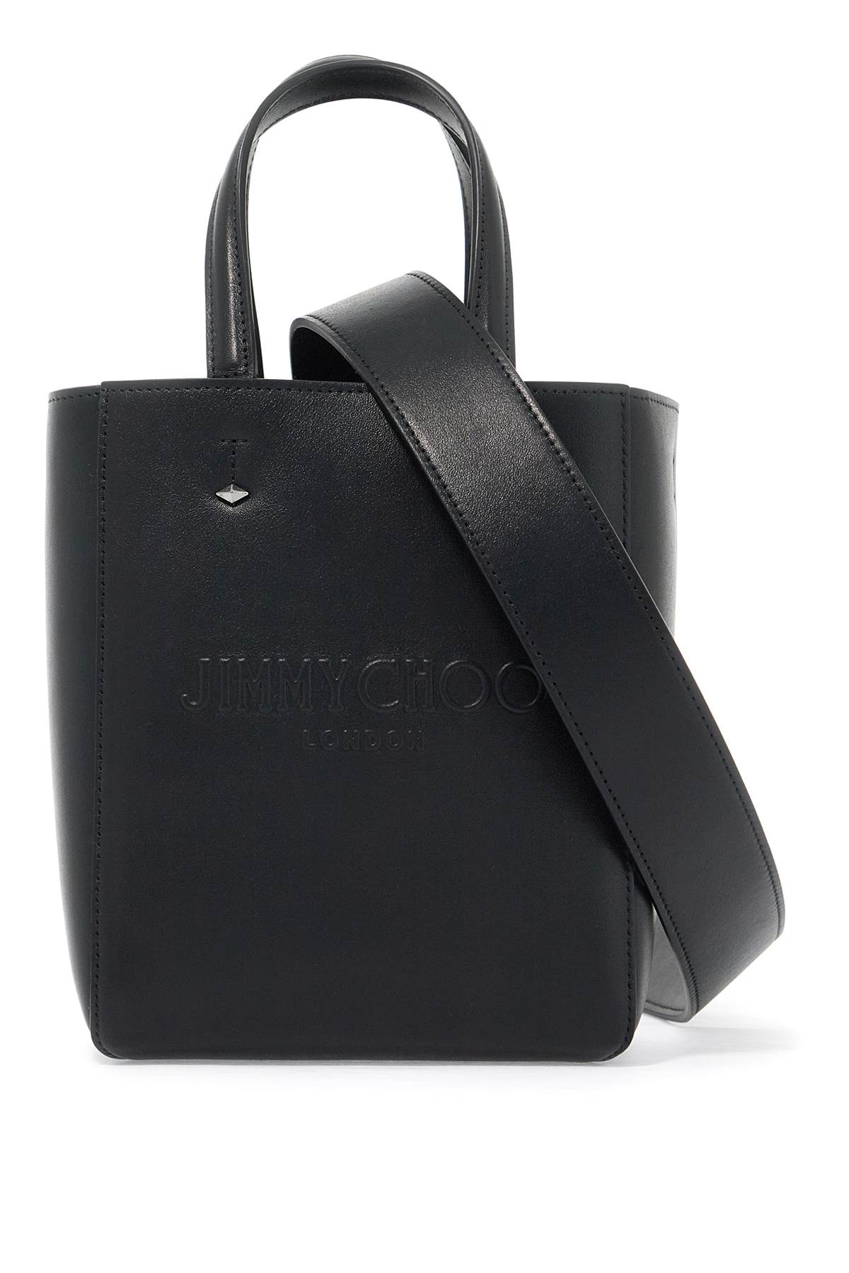 JIMMY CHOO Smooth Leather North/South Tote with Stud Details