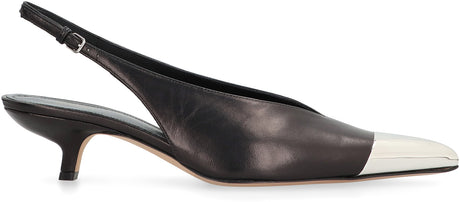 MAX MARA SPORTMAX Chic Pointy Toe Slingback Pumps with Adjustable Ankle Strap