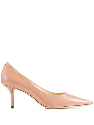 JIMMY CHOO Elegant Blush Patent Leather Pumps 65mm