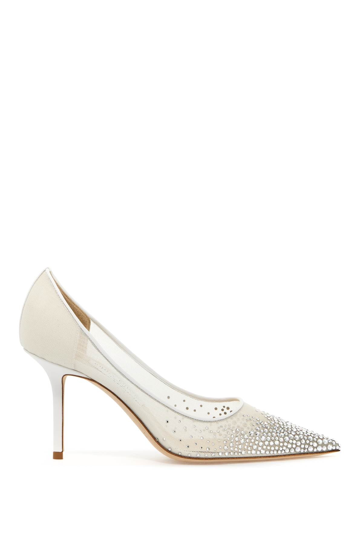 JIMMY CHOO Mesh Love Pumps with Dégradé Crystal Embellishment