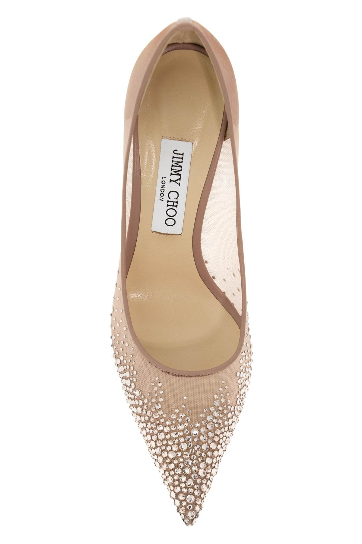 JIMMY CHOO Mesh Love Pumps with Dégradé Crystal Embellishment