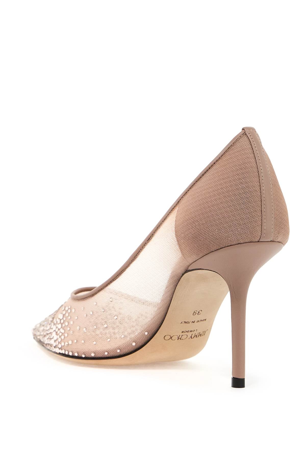 JIMMY CHOO Mesh Love Pumps with Dégradé Crystal Embellishment