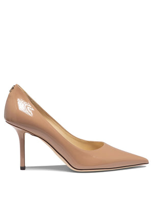 JIMMY CHOO Tan Patent Leather Pumps for Women