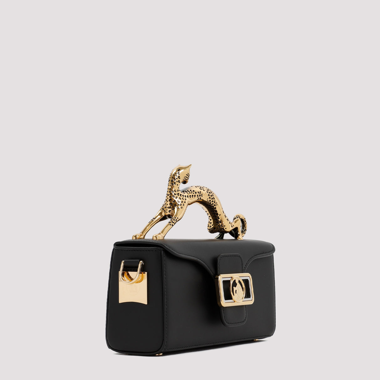 LANVIN Mini Sculptural Handle Leather Handbag