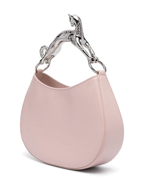 LANVIN Women's Petite Pink Calfskin Hobo Handbag SS24