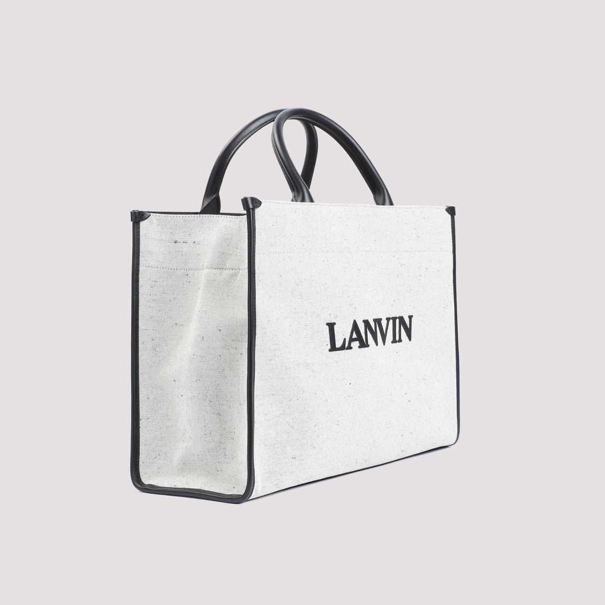 LANVIN Grey Cotton Tote Handbag for Men - SS24 Collection