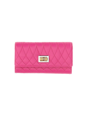 LANVIN Mini Continental Wallet with Architectural Closure