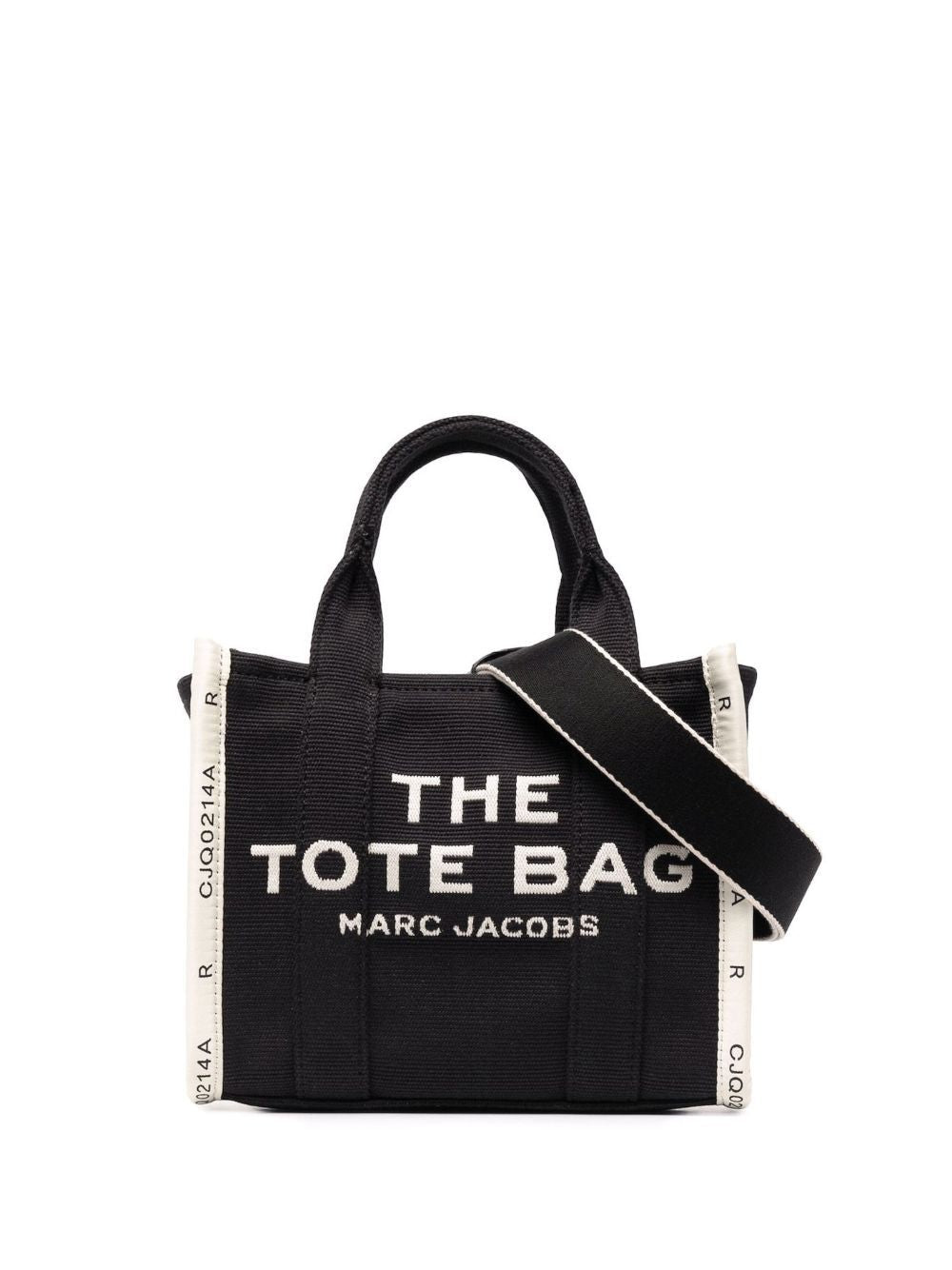 MARC JACOBS The Essential Small Black Cotton Tote Bag for Women, FW24