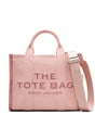 MARC JACOBS Pastel Pink Tote Handbag with Vivid Roses - Medium Size