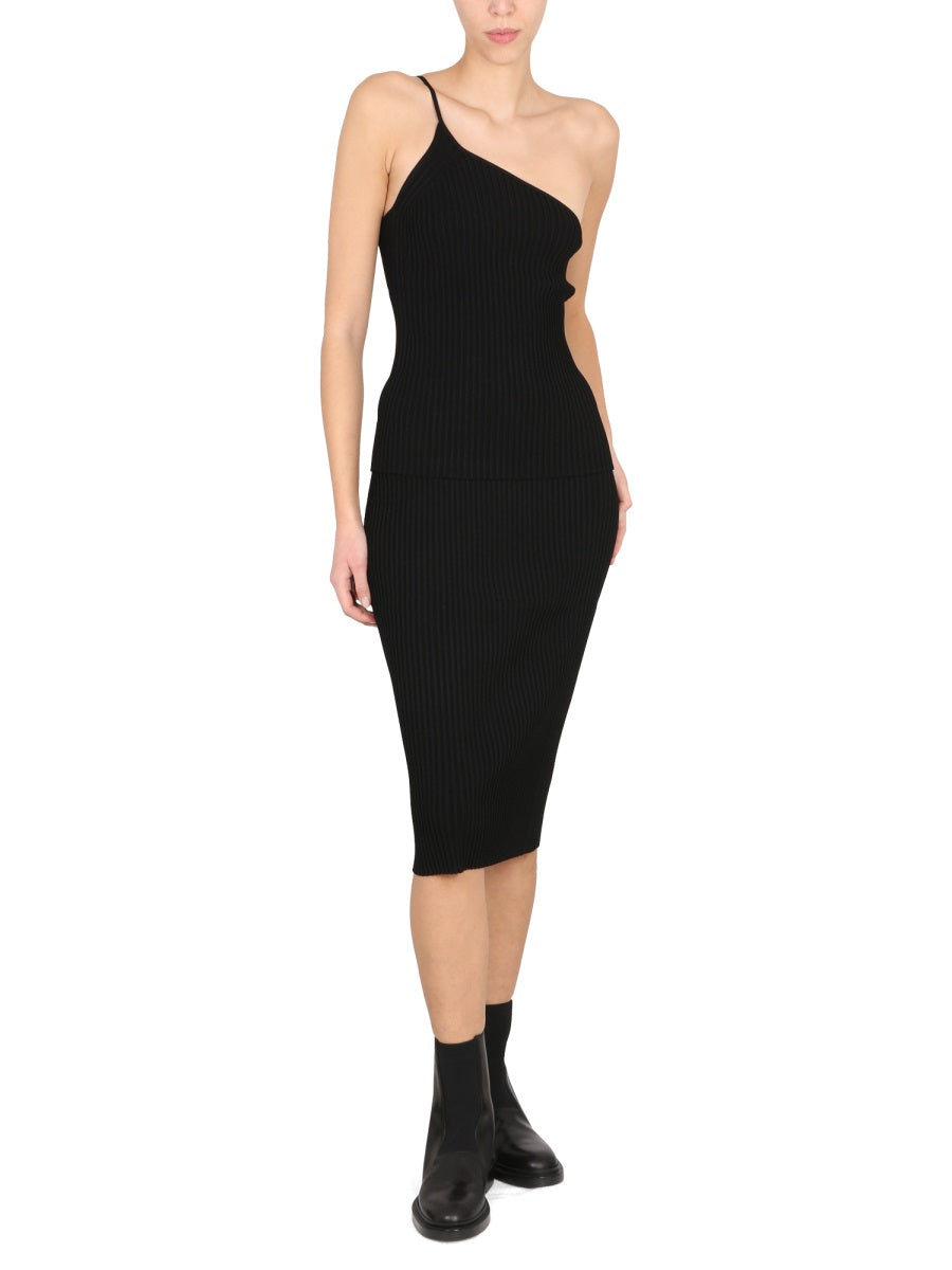 HELMUT LANG One-Shoulder Mini Dress