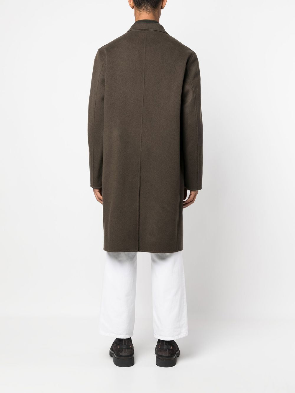 THEORY Luxurious Cashmere Wool Olive Outerwear for Men - FW22 Collection