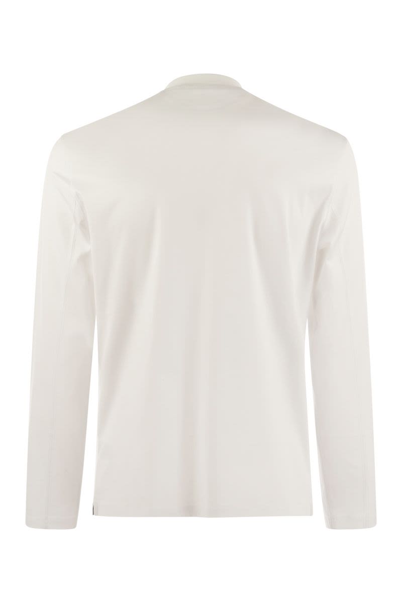 BRUNELLO CUCINELLI Chimney Neck Cotton Long-Sleeve Tee