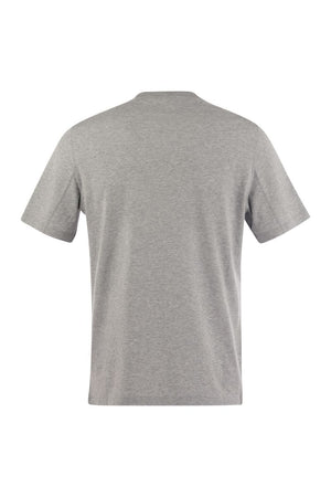 BRUNELLO CUCINELLI Eternal Balance Crew-Neck Cotton T-Shirt with Seasonal Print